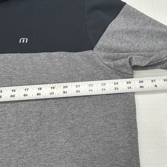 Travis Mathew Quarter Zip Pullover Mens XXL Heather Gray Black Long Sleeve Golf - Picture 7 of 13